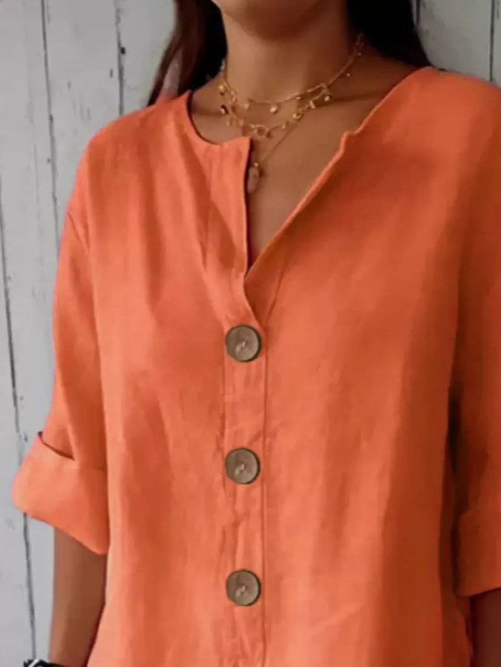 Women's Casual Loose Button-Down Shirt – Relaxed Everyday Blouse - ShopNQlik