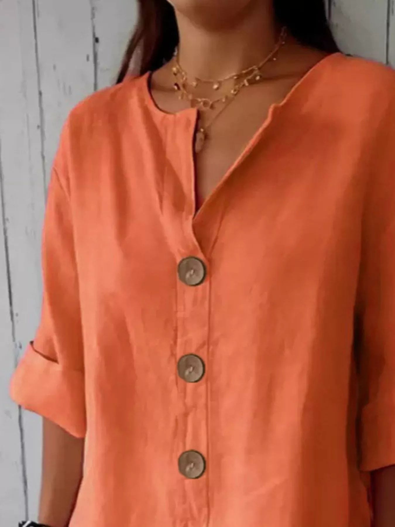 Women's Casual Loose Button-Down Shirt – Relaxed Everyday Blouse - ShopNQlik