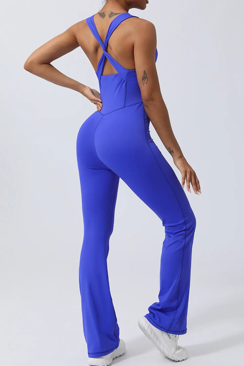 Women's Crisscross Wide Strap Sleeveless Jumpsuit – 5 Colours, S–XL - ShopNQlik