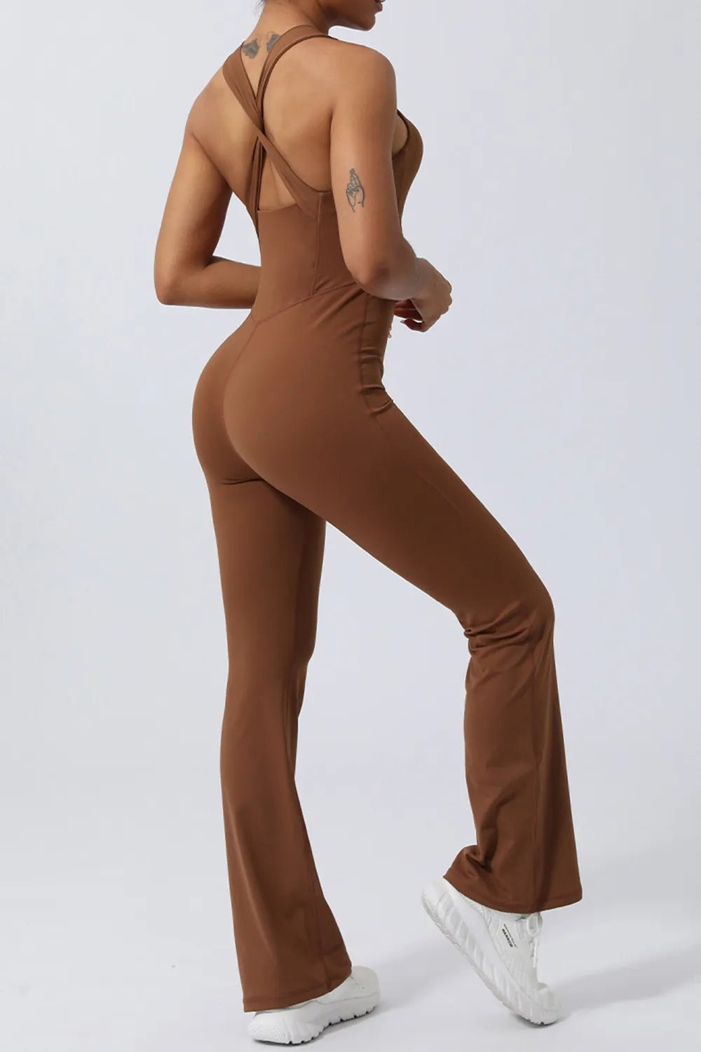 Women's Crisscross Wide Strap Sleeveless Jumpsuit – 5 Colours, S–XL - ShopNQlik