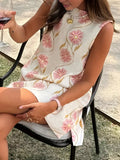 Women's Floral Pattern Sleeveless Mini Dress – 3 Colours, S–2XL - ShopNQlik