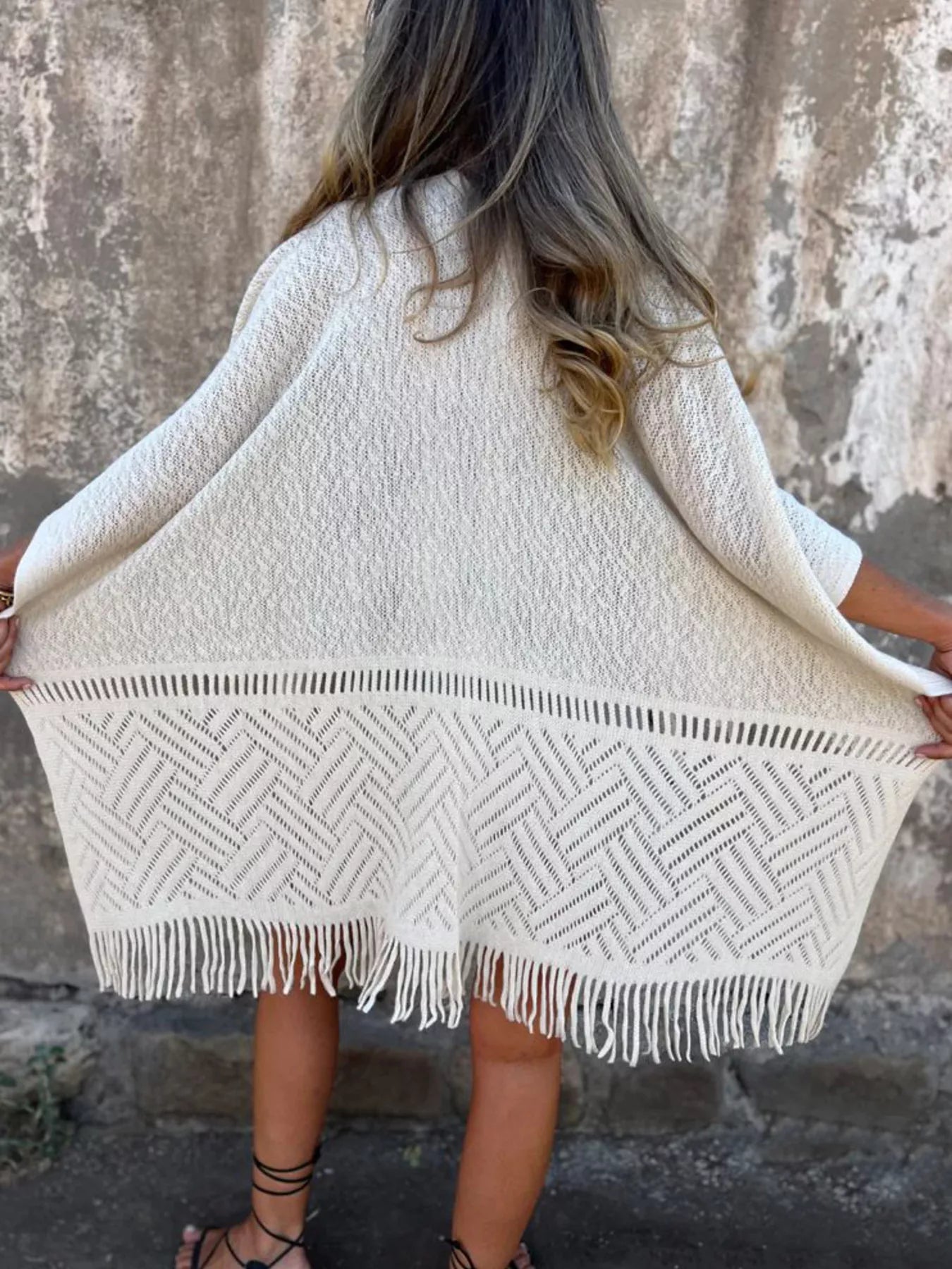 Women's Fringe Open-Front Cardigan — One Size - ShopNQlik