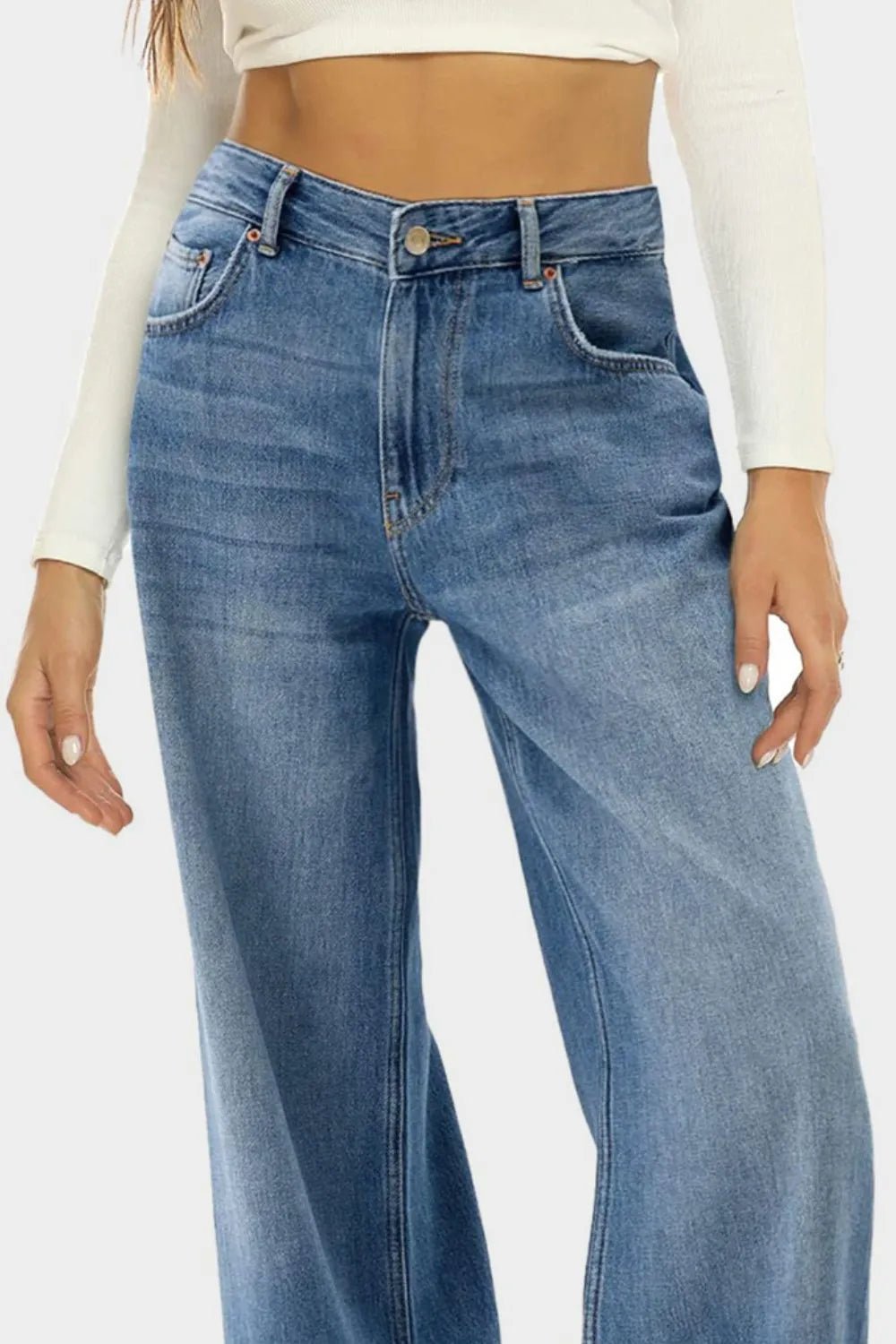 Women's High Waist Wide Leg Jeans – 2 Colours, S–XL - ShopNQlik