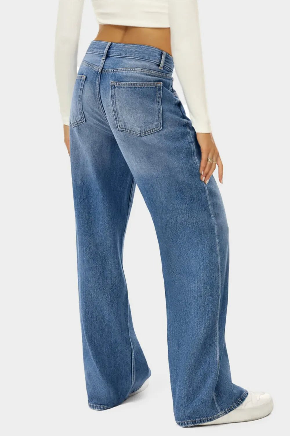 Women's High Waist Wide Leg Jeans – 2 Colours, S–XL - ShopNQlik