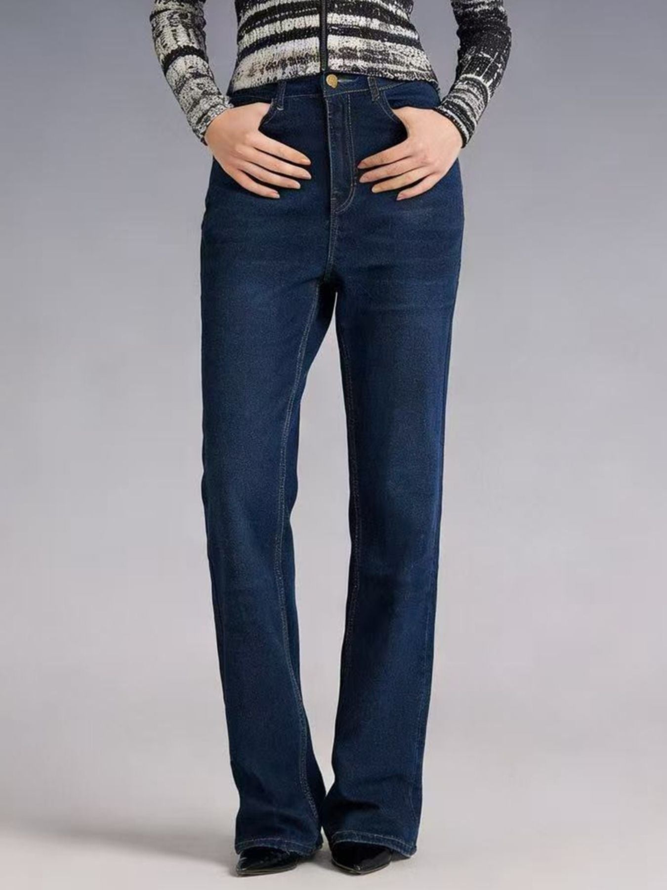 Women's High-Waisted Bootcut Jeans – Medium Wash, S–2XL - ShopNQlik