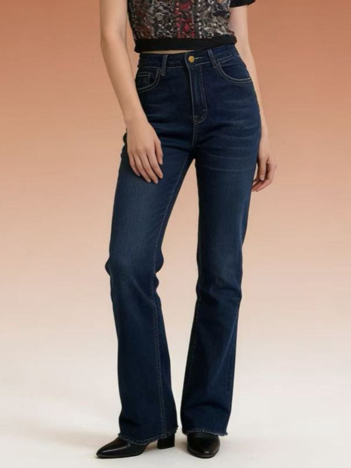 Women's High-Waisted Bootcut Jeans – Medium Wash, S–2XL - ShopNQlik