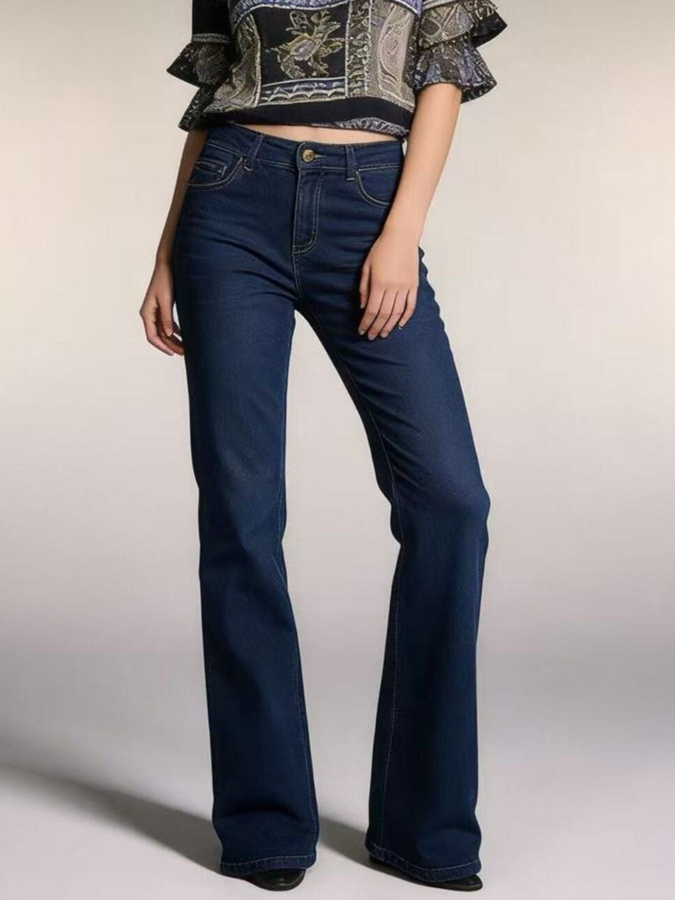 Women's High-Waisted Bootcut Jeans – Medium Wash, S–2XL - ShopNQlik