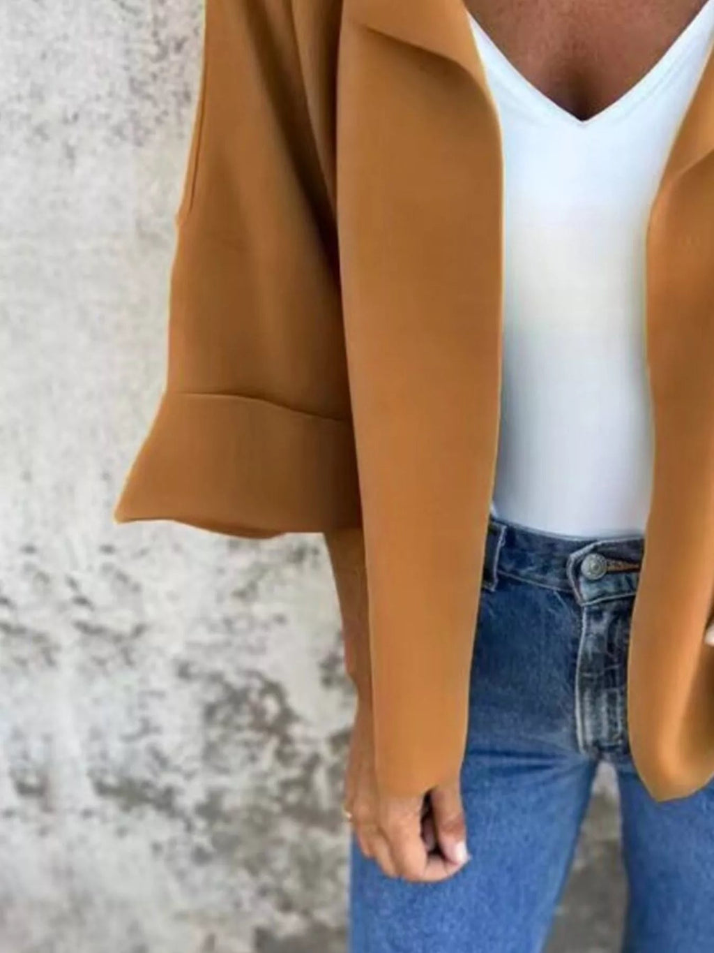 Women's Open-Front 3/4 Sleeve Cardigan — Plus Size (S–5XL) - ShopNQlik
