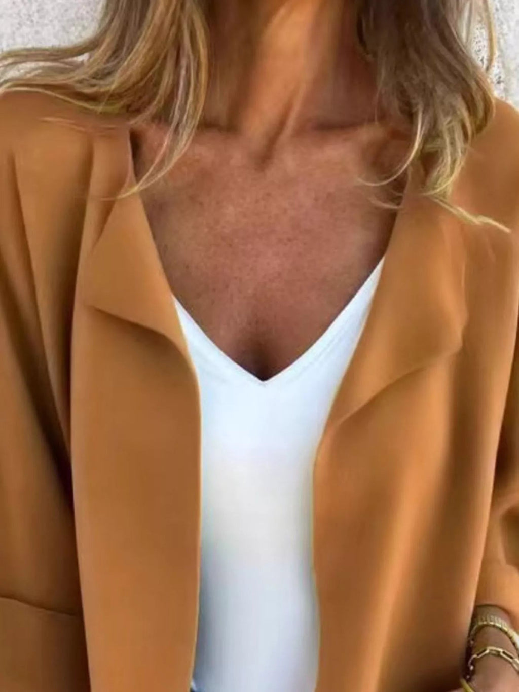 Women's Open-Front 3/4 Sleeve Cardigan — Plus Size (S–5XL) - ShopNQlik