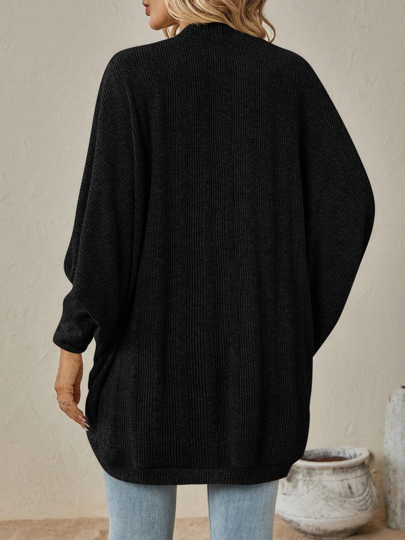 Women's Open Front Batwing Sleeve Cardigan – 4 Colours, S–XL - ShopNQlik