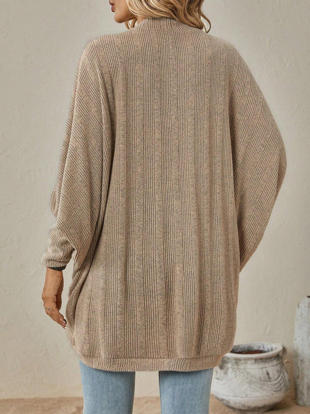 Women's Open Front Batwing Sleeve Cardigan – 4 Colours, S–XL - ShopNQlik