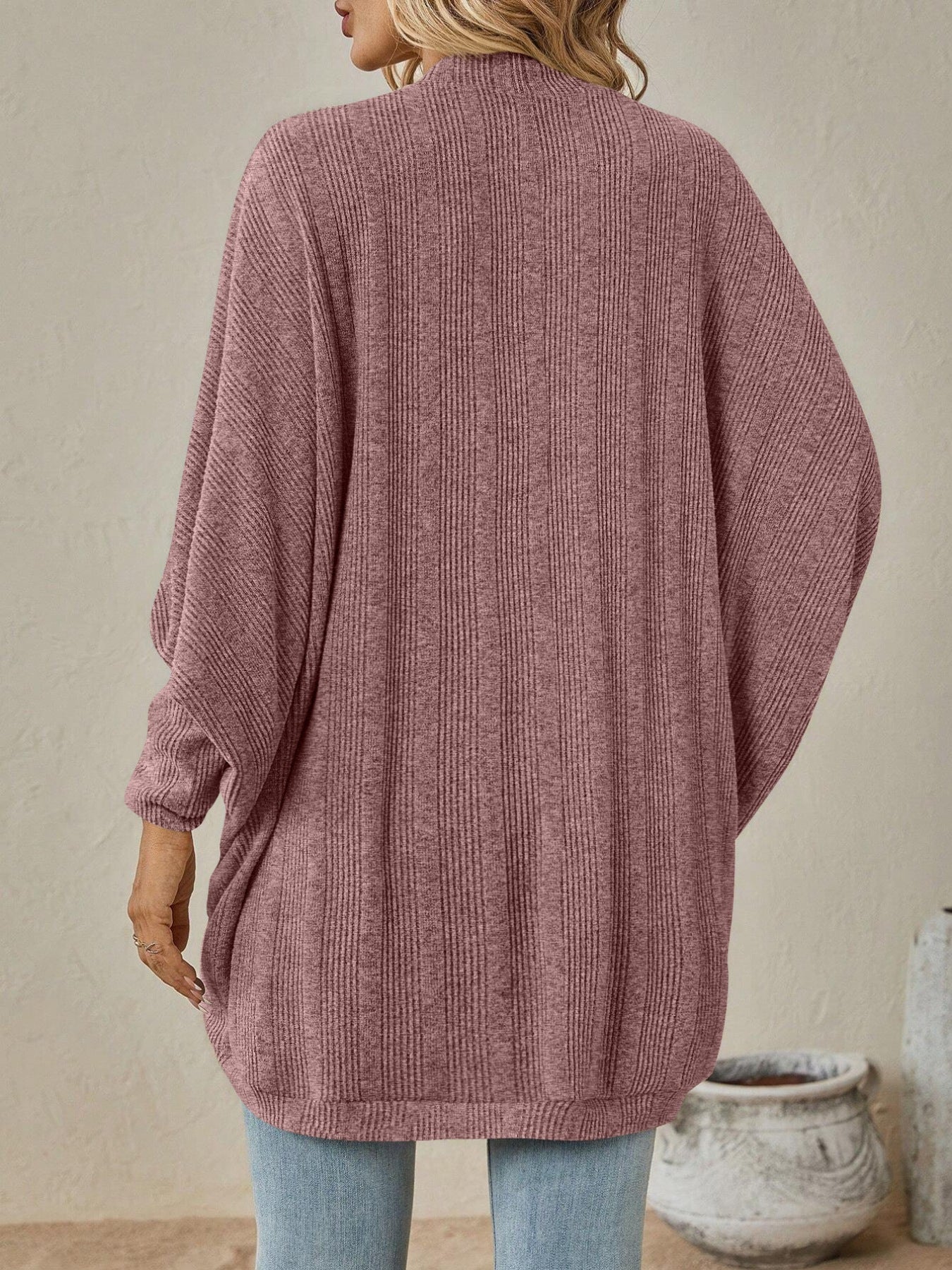 Women's Open Front Batwing Sleeve Cardigan – 4 Colours, S–XL - ShopNQlik