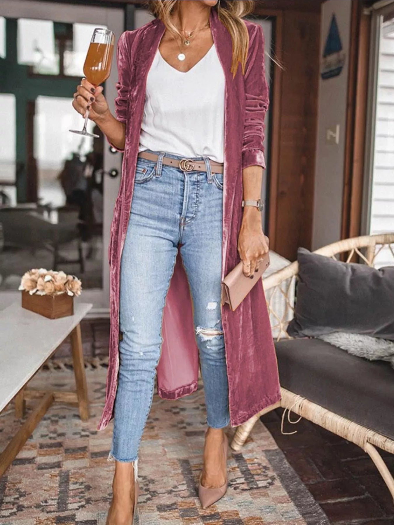 Women's Open-Front Longline Cardigan — Long Sleeve (S–2XL) - ShopNQlik