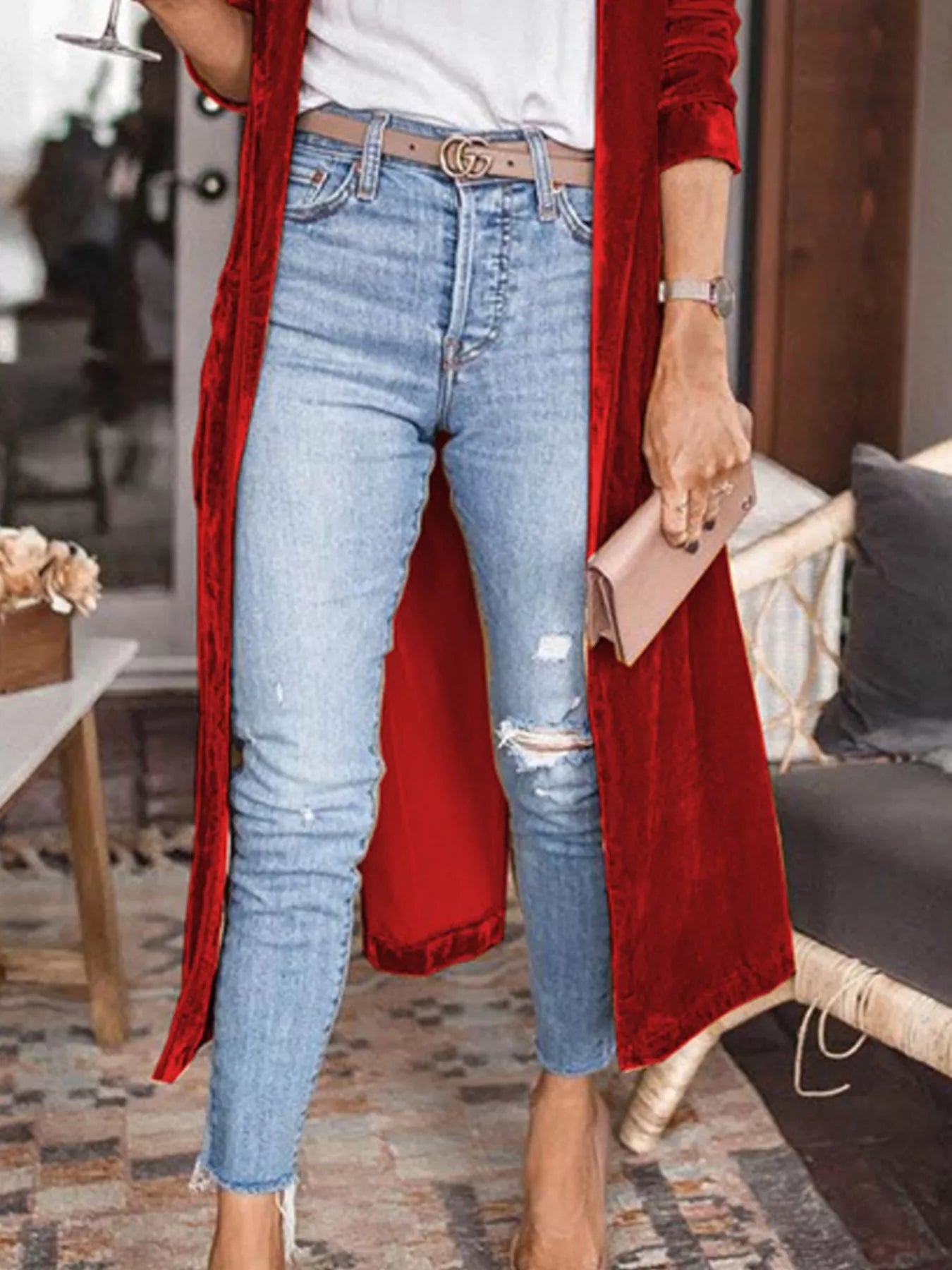Women's Open-Front Longline Cardigan — Long Sleeve (S–2XL) - ShopNQlik