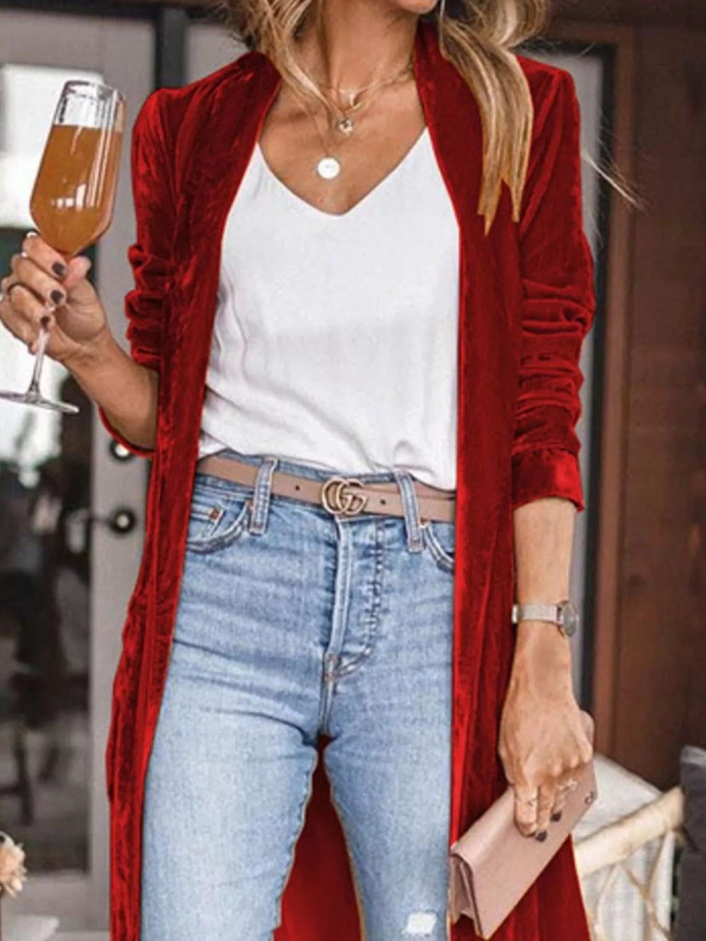 Women's Open-Front Longline Cardigan — Long Sleeve (S–2XL) - ShopNQlik