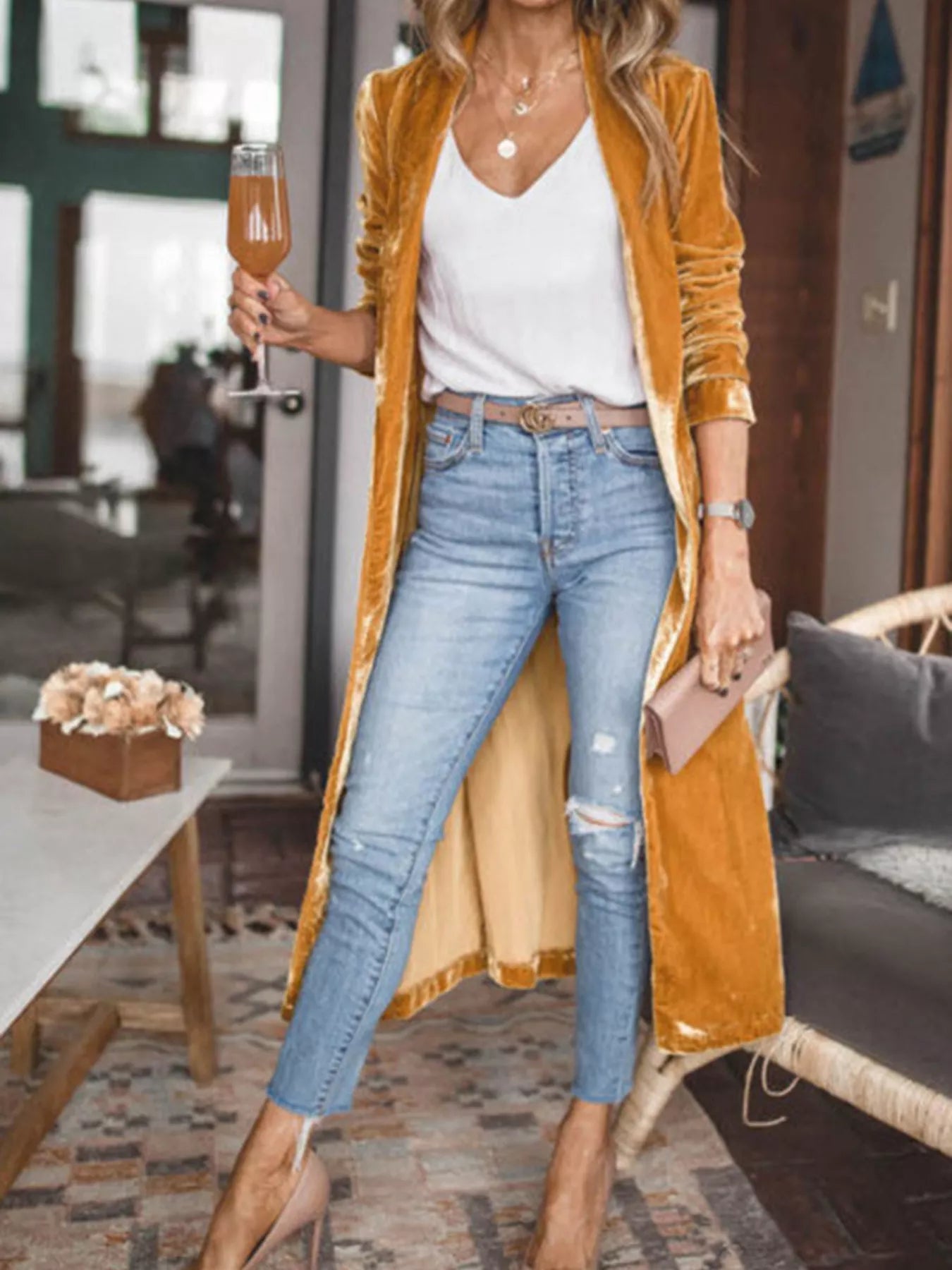 Women's Open-Front Longline Cardigan — Long Sleeve (S–2XL) - ShopNQlik