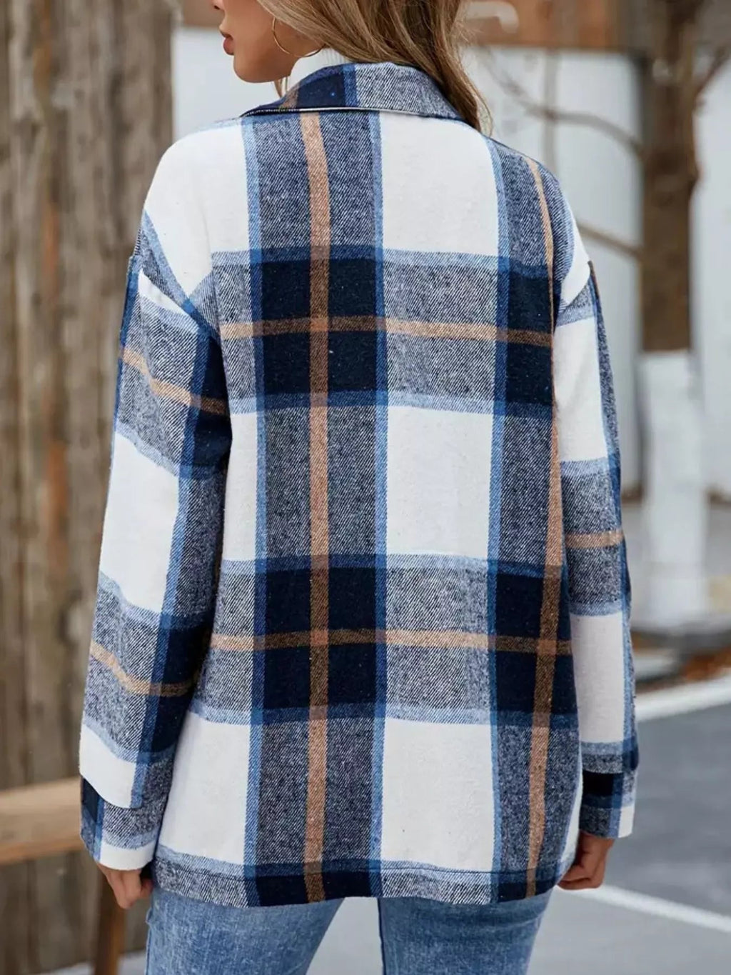 Women's Plaid Button-Up Shacket (S–2XL) - ShopNQlik
