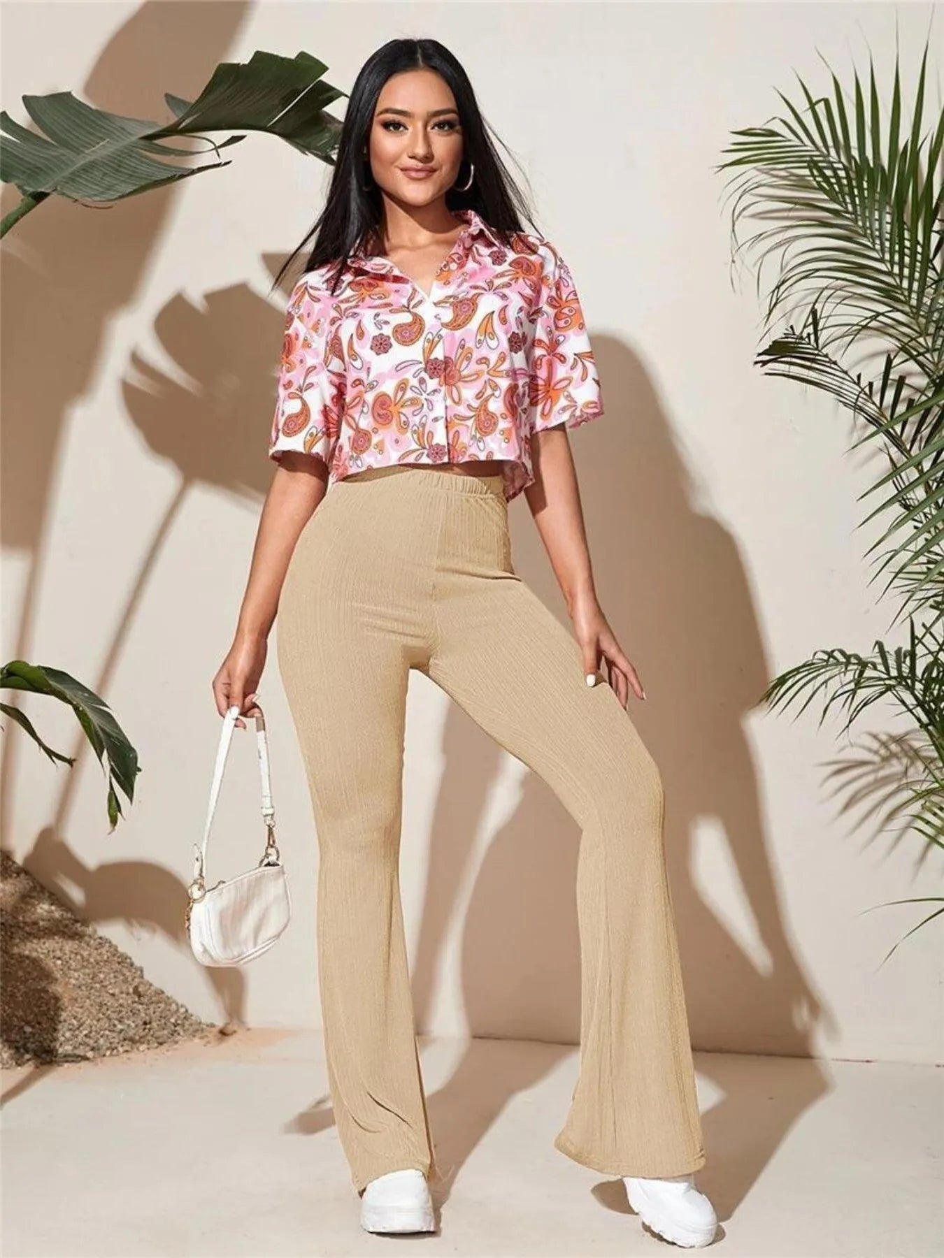 Women's Plus Size High-Waist Flare Active Pants – 5 Colours, S–3XL - ShopNQlik