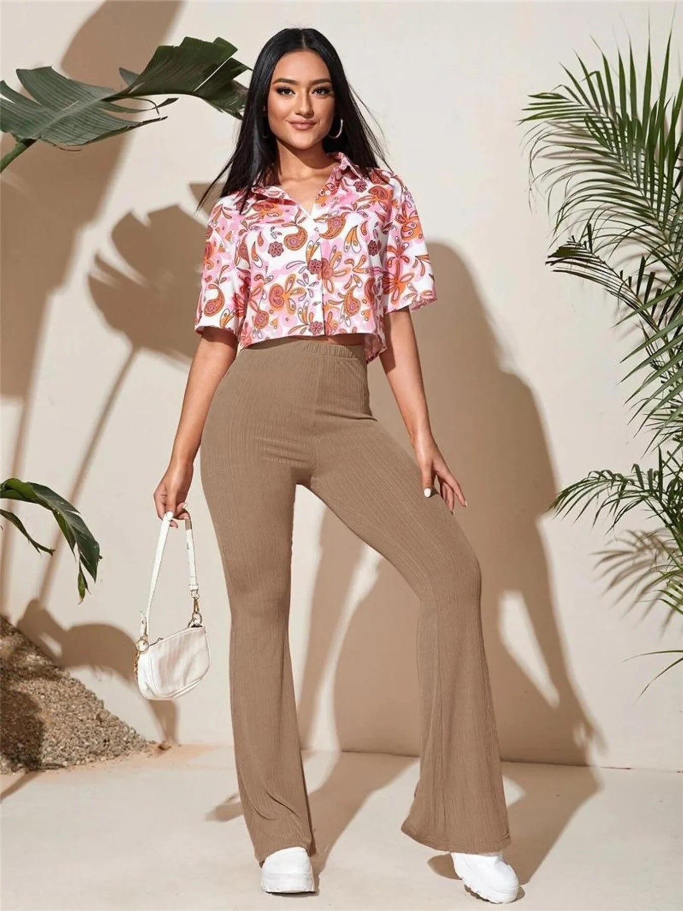 Women's Plus Size High-Waist Flare Active Pants – 5 Colours, S–3XL - ShopNQlik