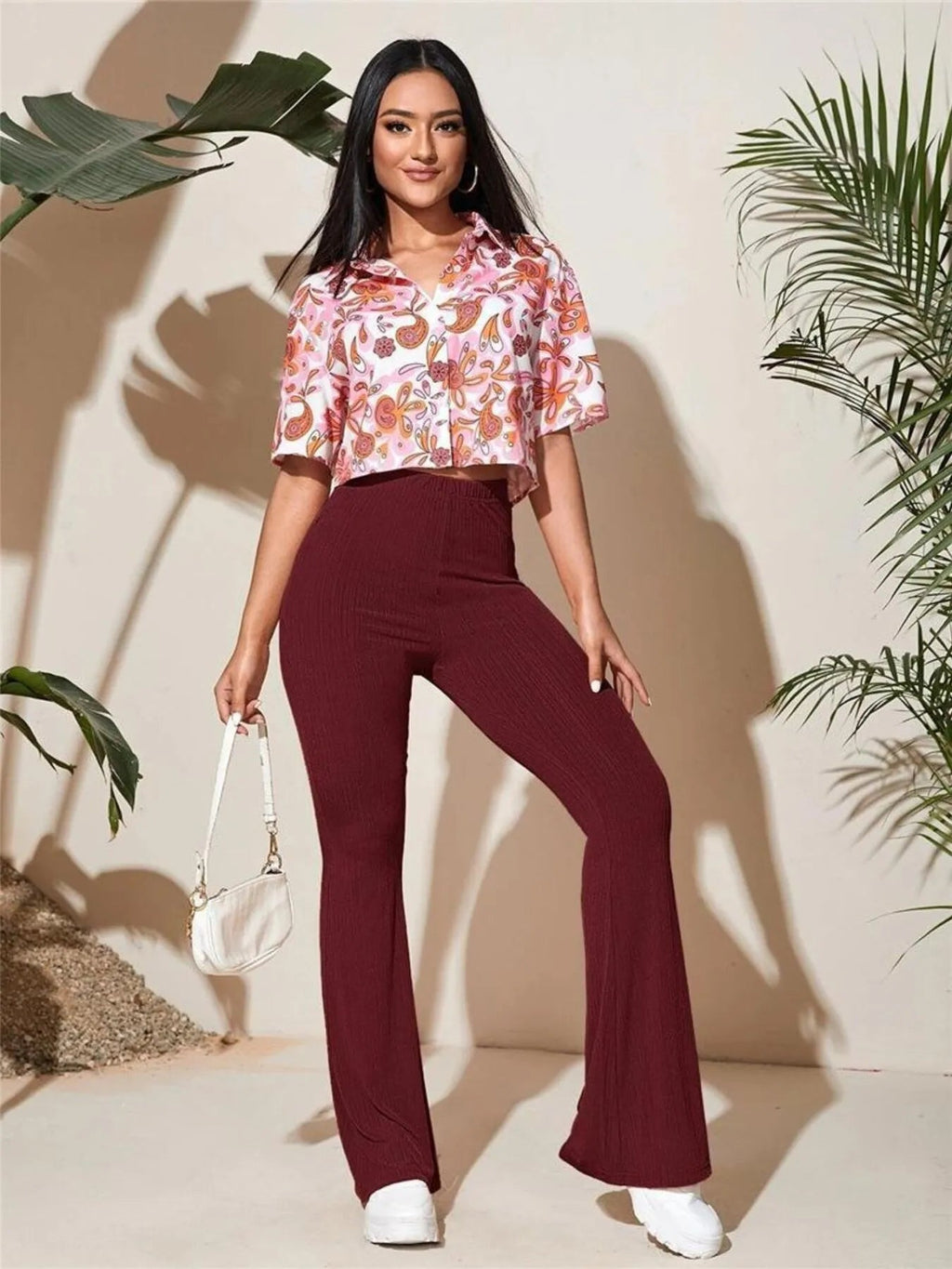 Women's Plus Size High-Waist Flare Active Pants – 5 Colours, S–3XL - ShopNQlik