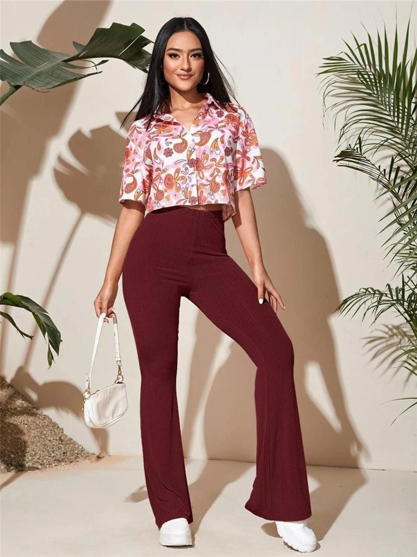 Women's Plus Size High-Waist Flare Active Pants – 5 Colours, S–3XL - ShopNQlik