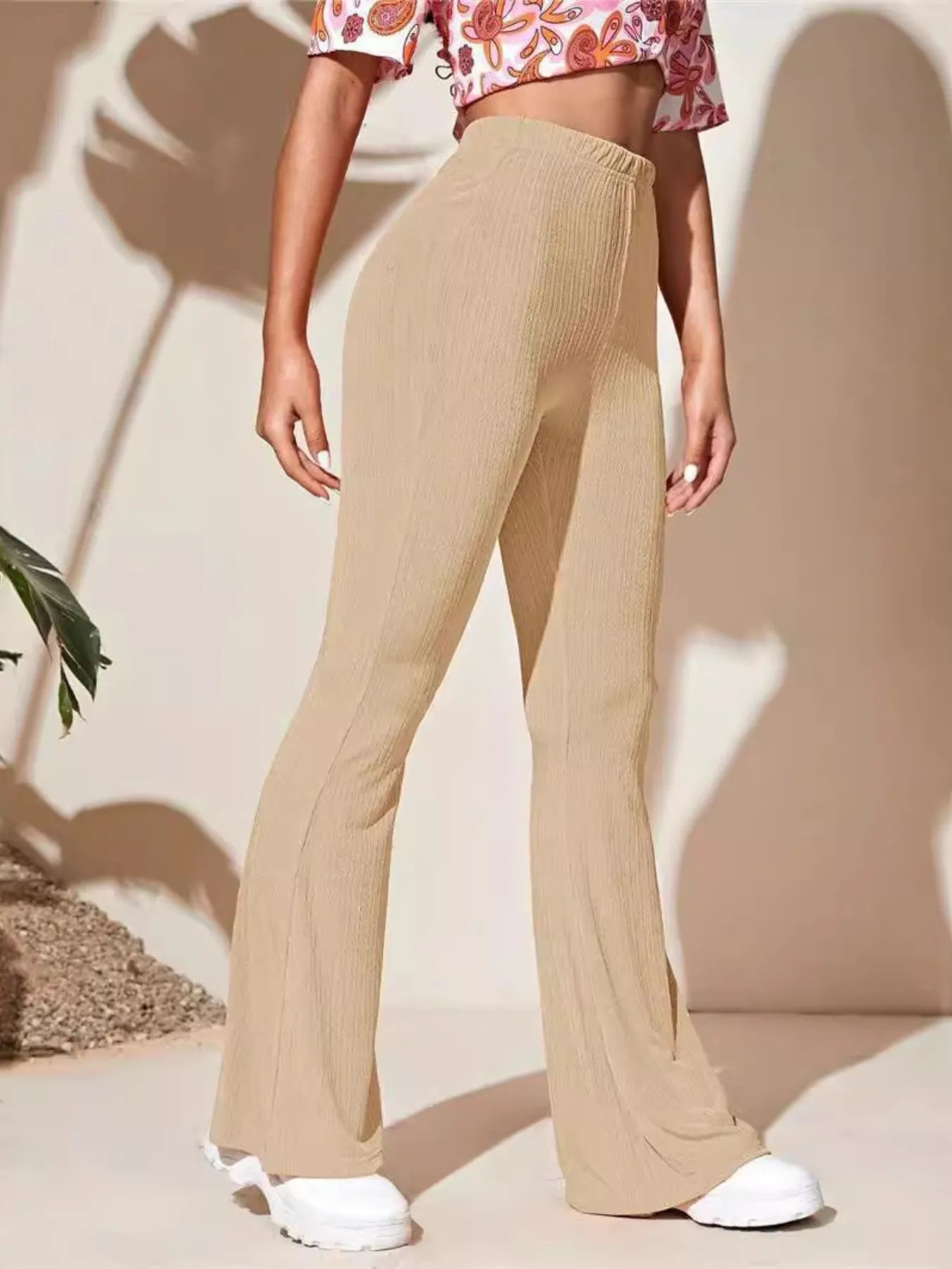 Women's Plus Size High-Waist Flare Active Pants – 5 Colours, S–3XL - ShopNQlik