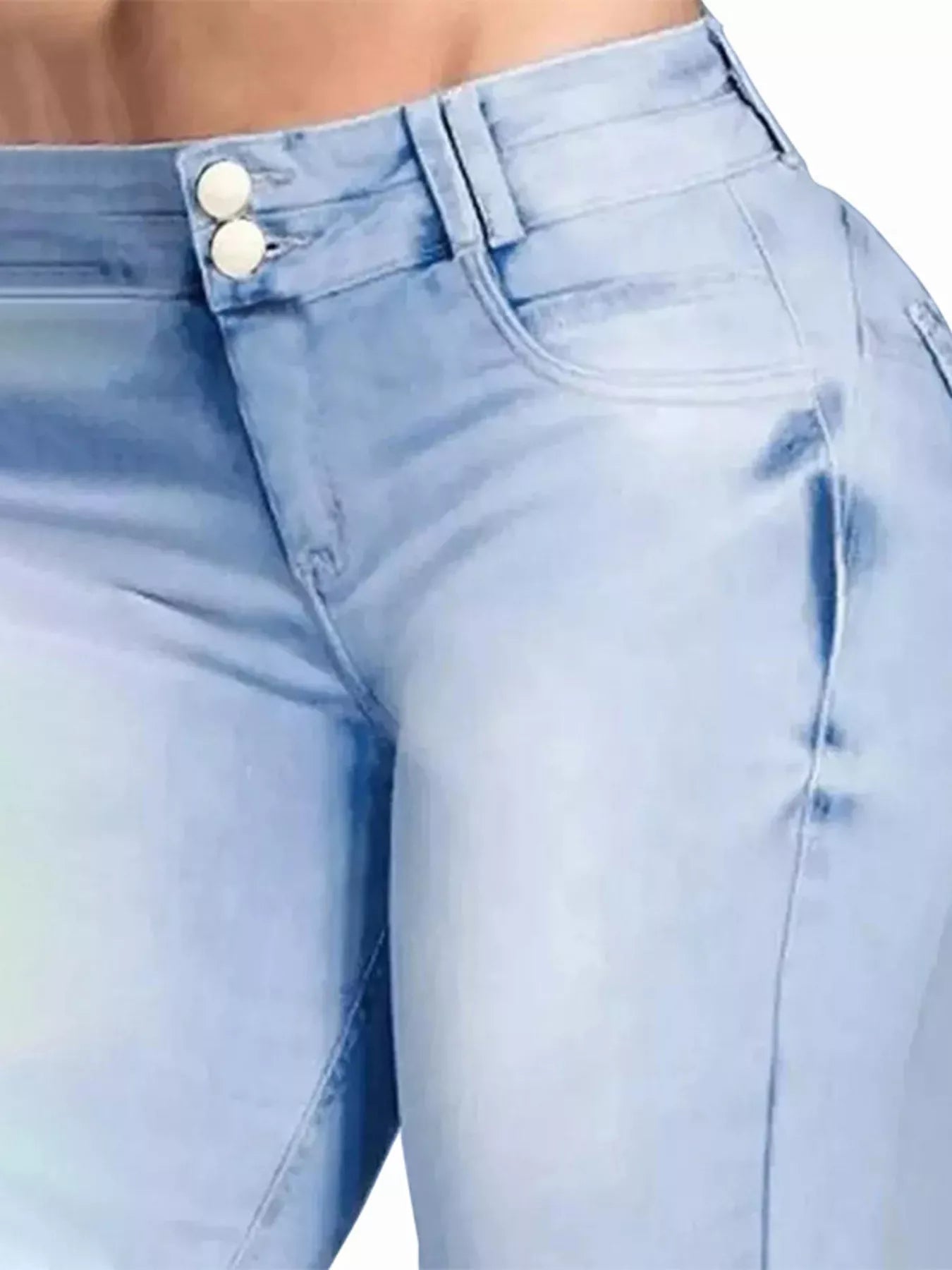 Women's Plus Size Wash High-Waisted Flare Jeans – 4 Colours, S–3XL - ShopNQlik