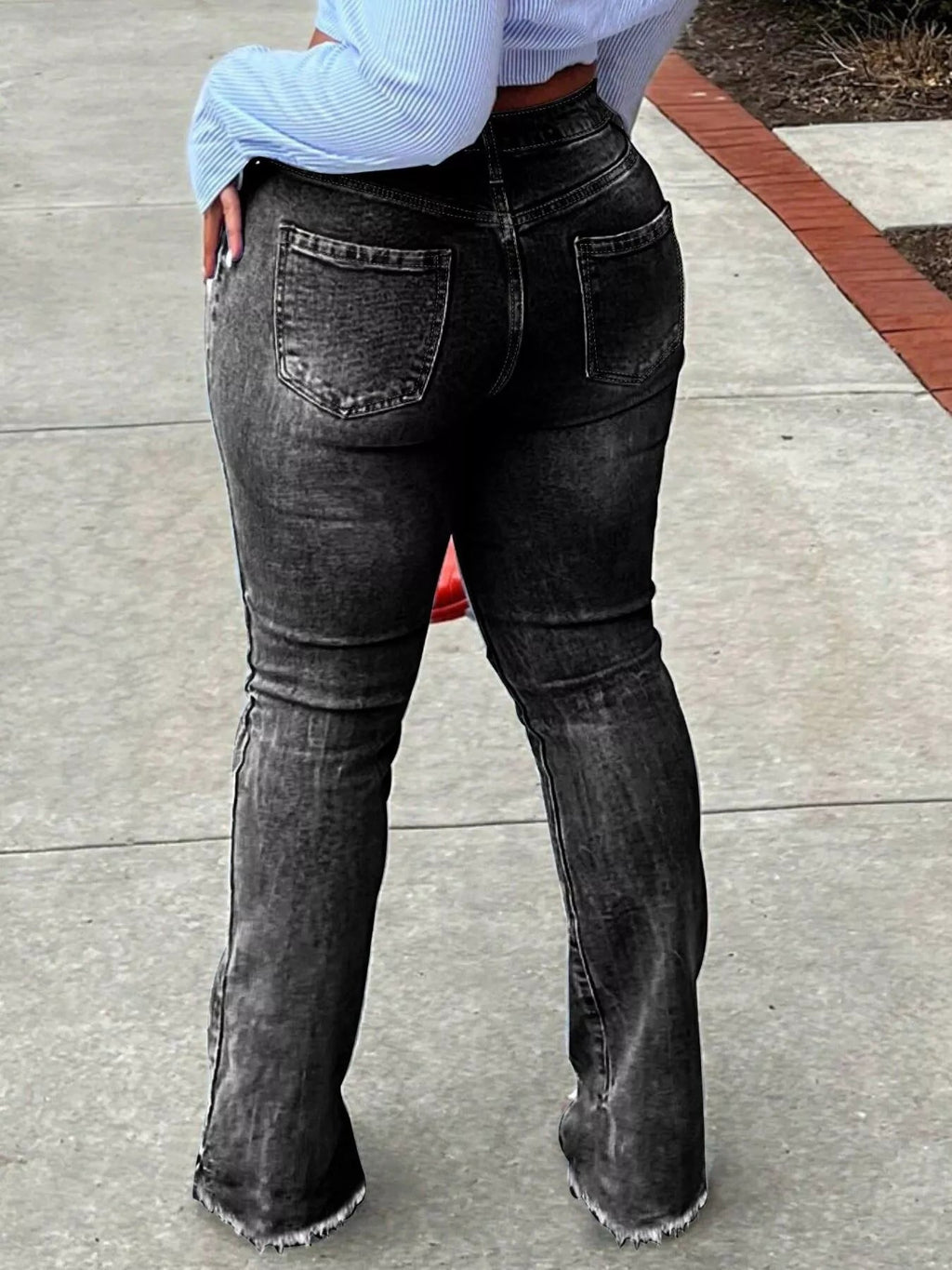 Women's Ripped Knee Flare Jeans – 4 Colours, S–2XL - ShopNQlik