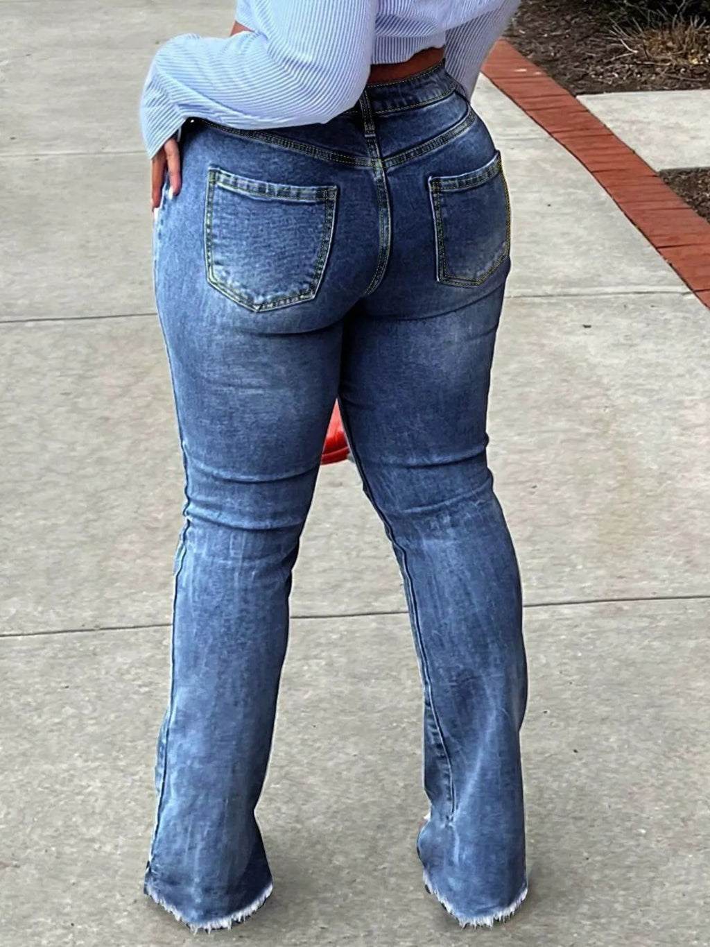 Women's Ripped Knee Flare Jeans – 4 Colours, S–2XL - ShopNQlik
