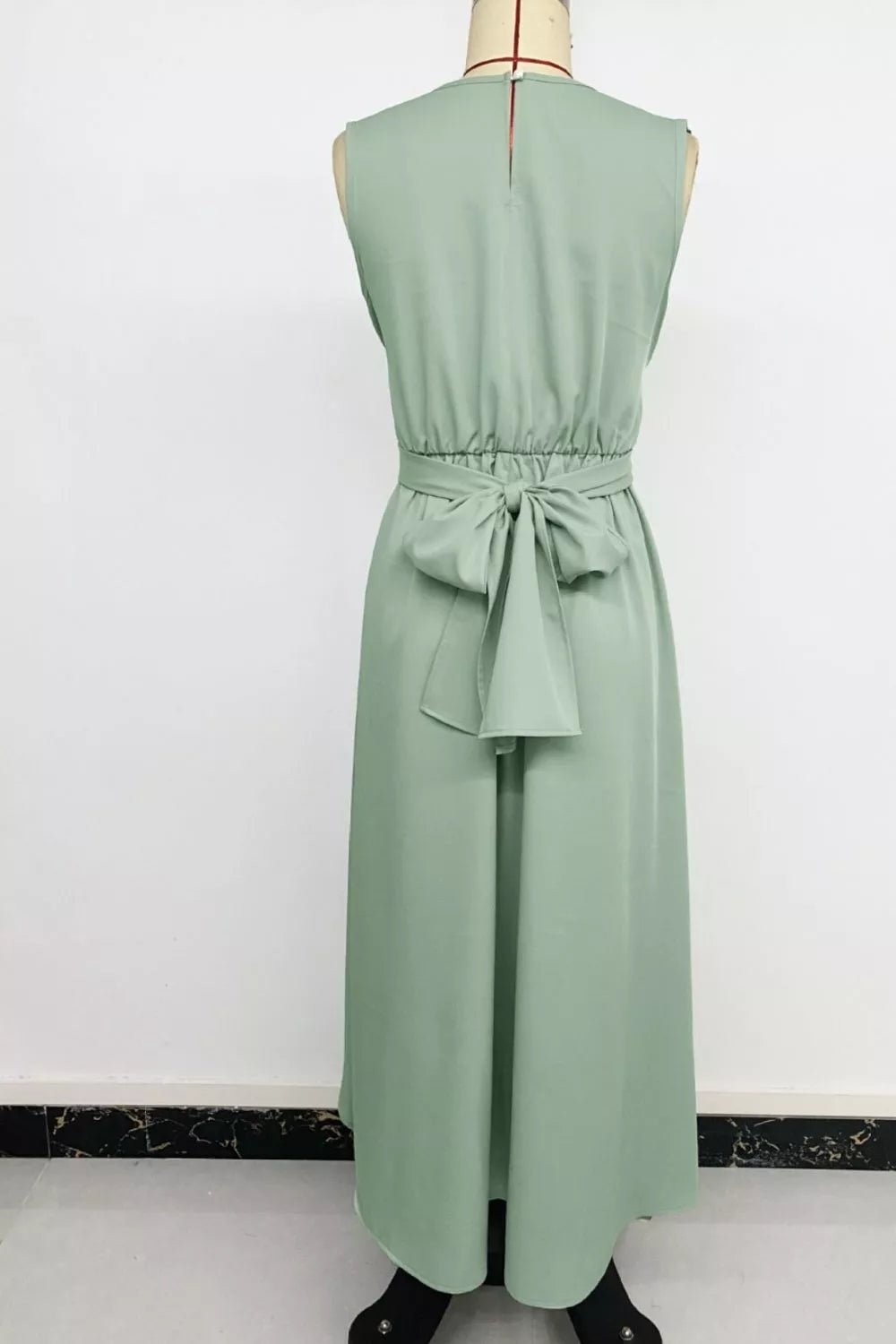 Women's Sleeveless High-Low Hem A-Line Dress – Sage, S–XL - ShopNQlik
