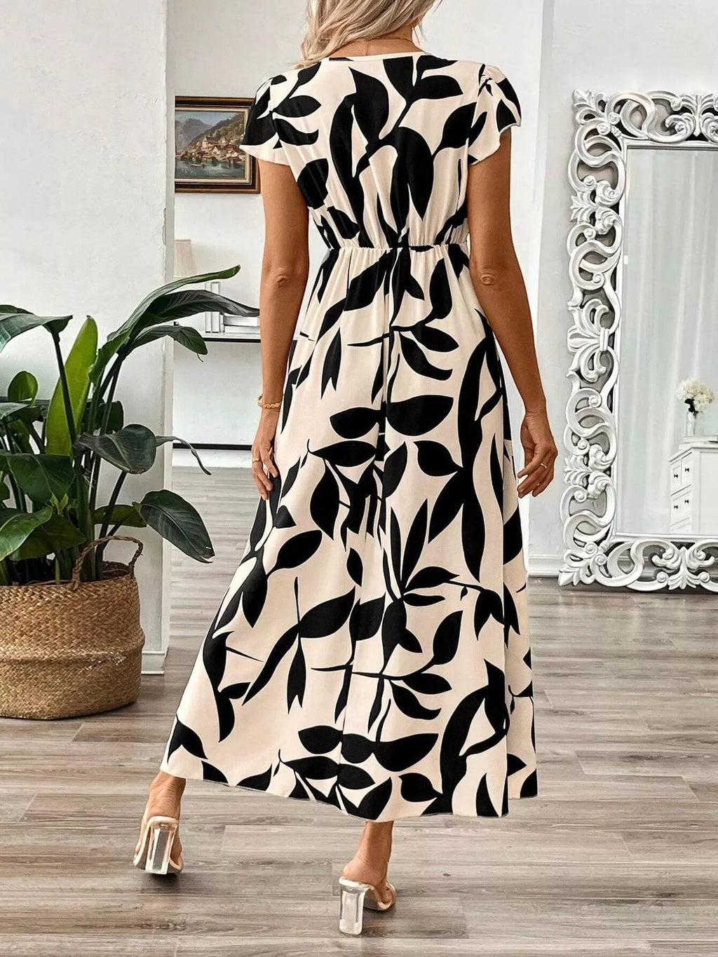 Women's Surplice Cap Sleeve Midi Dress – 3 Colours, S–2XL - ShopNQlik