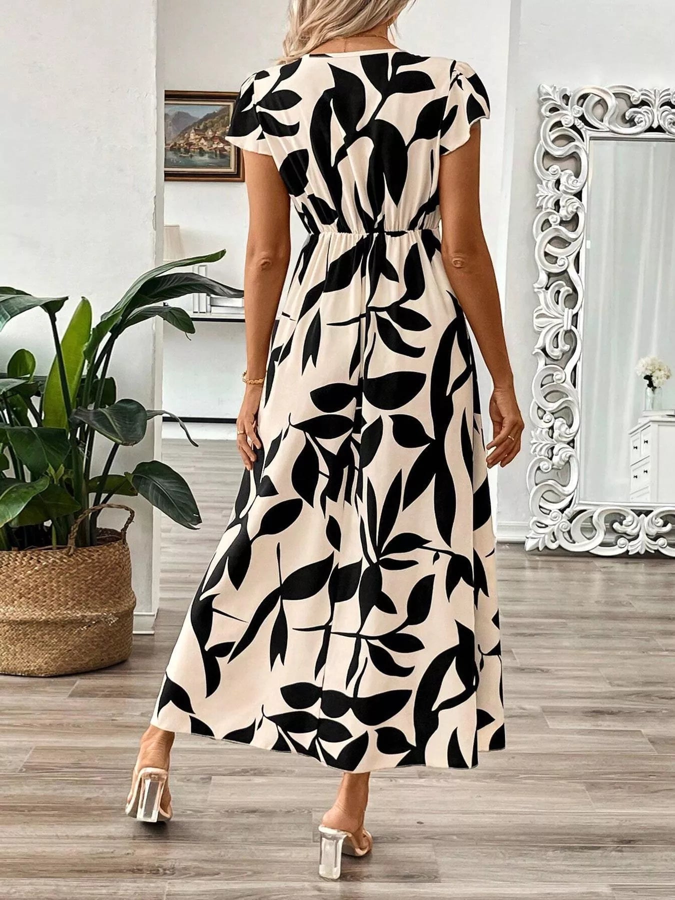 Women's Surplice Cap Sleeve Midi Dress – 3 Colours, S–2XL - ShopNQlik