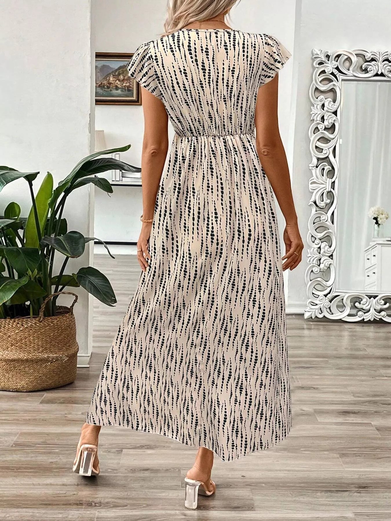 Women's Surplice Cap Sleeve Midi Dress – 3 Colours, S–2XL - ShopNQlik