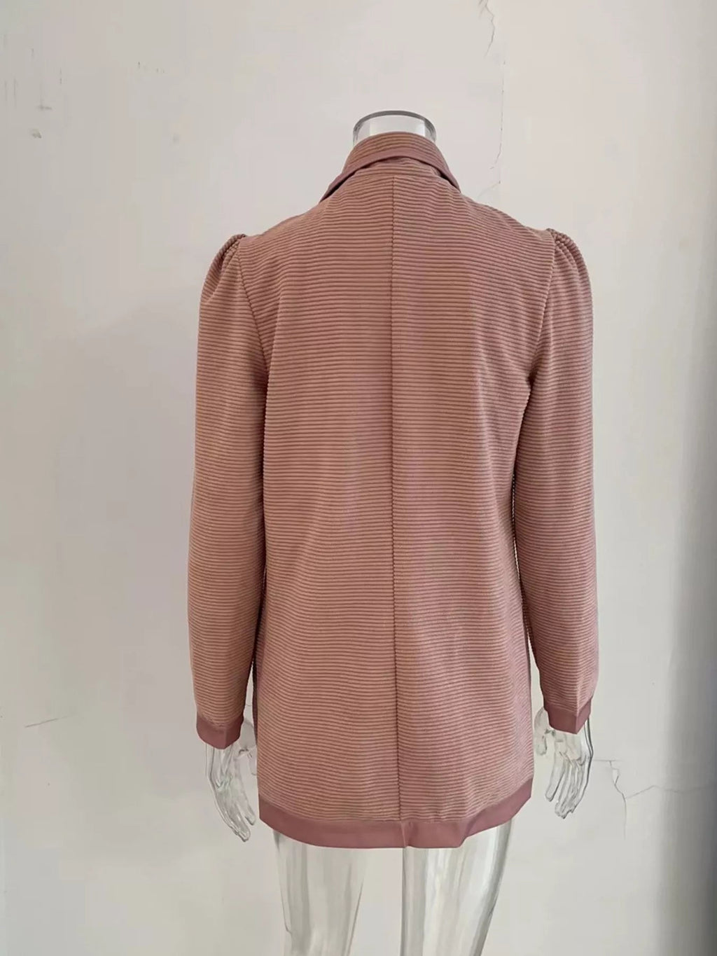 Women's Texture Knit Double-Breasted Blazer (S–2XL) - ShopNQlik