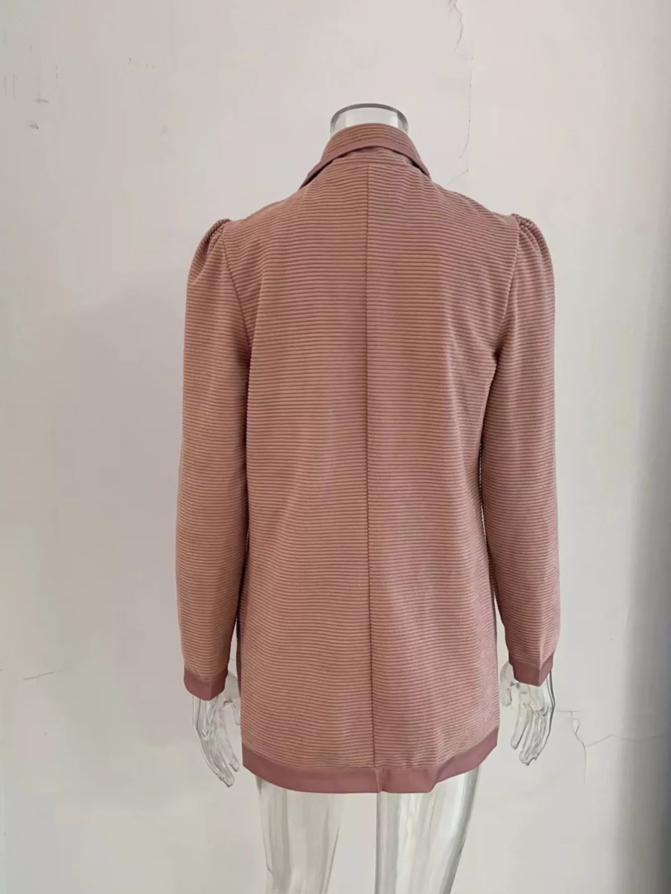 Women's Texture Knit Double-Breasted Blazer (S–2XL) - ShopNQlik