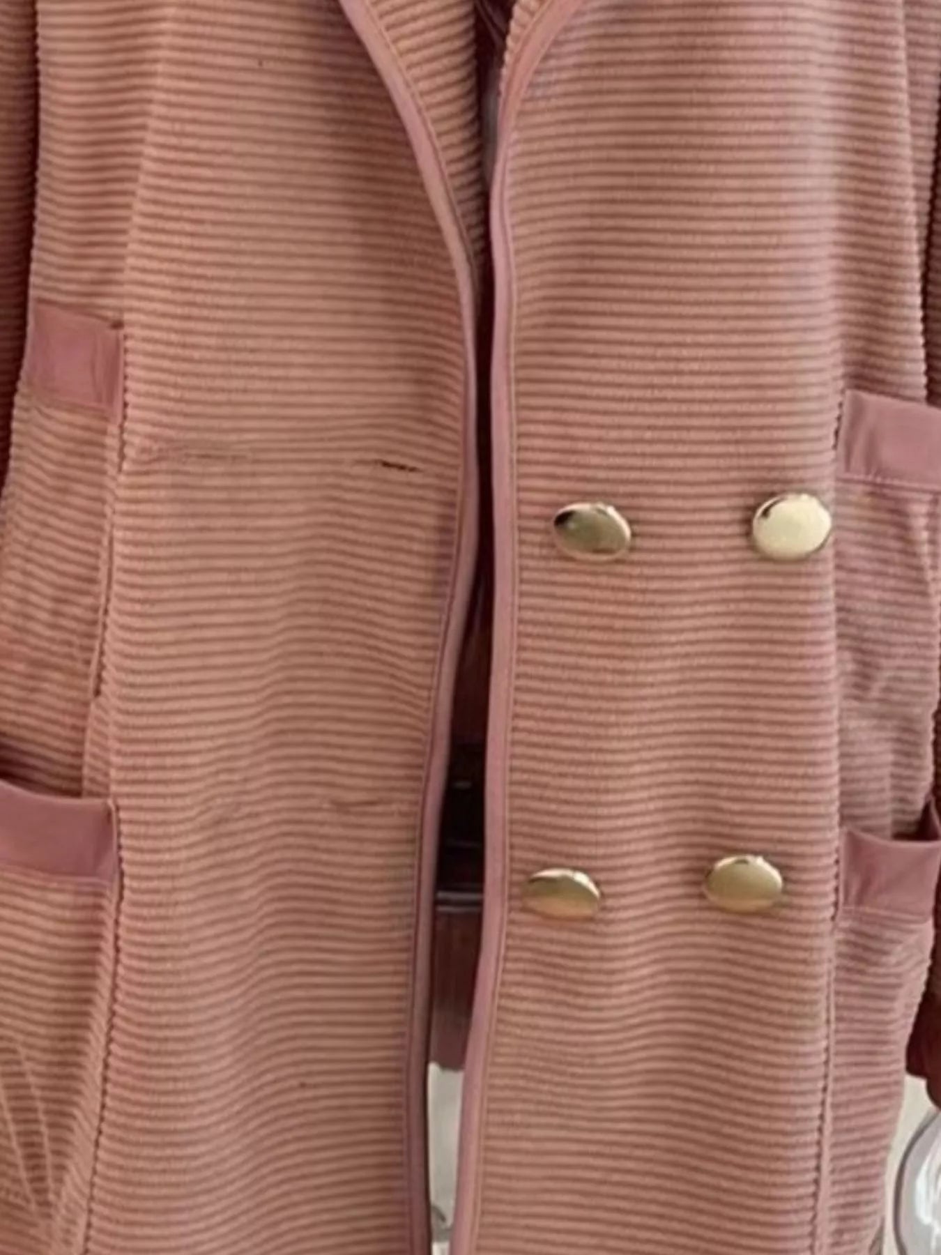 Women's Texture Knit Double-Breasted Blazer (S–2XL) - ShopNQlik