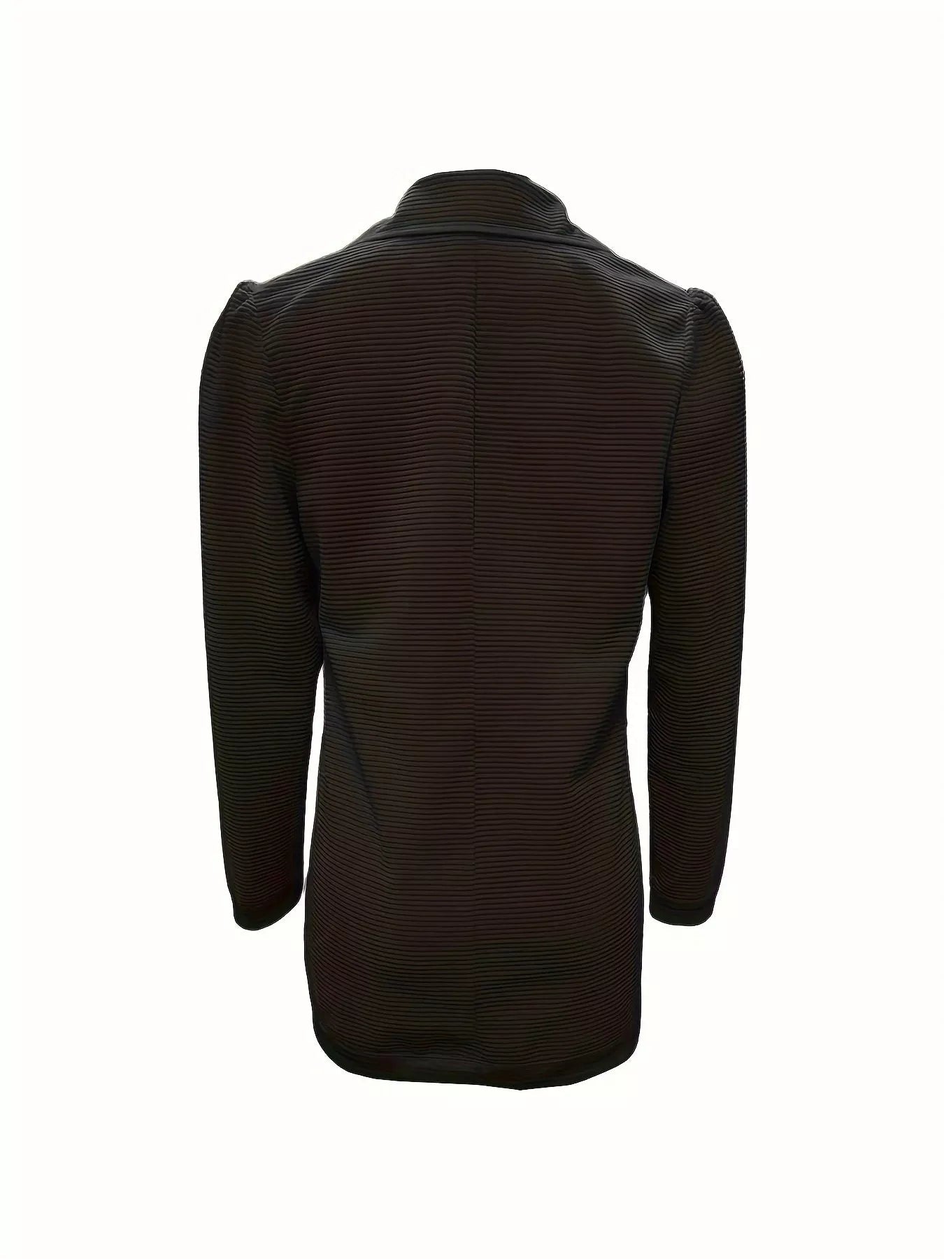 Women's Texture Knit Double-Breasted Blazer (S–2XL) - ShopNQlik