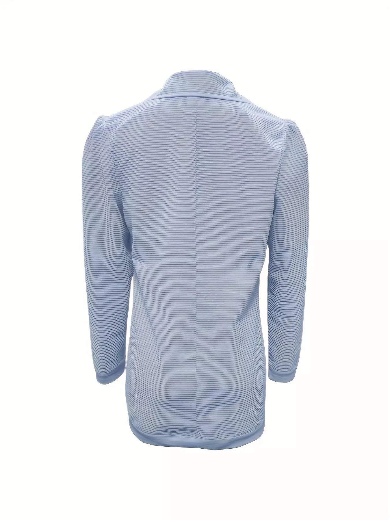 Women's Texture Knit Double-Breasted Blazer (S–2XL) - ShopNQlik